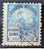 Brazil Regular Stamp Cod RHM 294 Grandpa Instruction 2000 Reis Filigree L 1934 Circulated 21 - Gebraucht