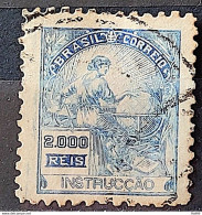 Brazil Regular Stamp Cod RHM 294 Grandpa Instruction 2000 Reis Filigree L 1934 Circulated 19 - Gebruikt