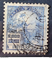 Brazil Regular Stamp Cod RHM 294 Grandpa Instruction 2000 Reis Filigree L 1934 Circulated 15 - Usati