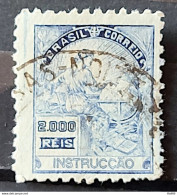 Brazil Regular Stamp Cod RHM 238 Vovo Instruction Education 2000 Reis Filigree F 1924 Circulated 1 - Used Stamps