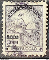 Brazil Regular Stamp Cod RHM 238 Vovo Instruction Education 2000 Reis Filigree F 1924 Circulated 4 - Oblitérés