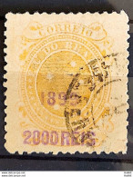 Brazil Old Stamp RHM 135 Southern Cross 2000-1000 Reis Year 1899 Overload (Dentition 11,5) 04 - Gebruikt