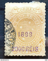 Brazil Old Stamp RHM 135 Southern Cross 2000-1000 Reis Year 1899 Overload 10 - Oblitérés