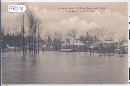 BAYEL- INONDATIONS DE 1910- LA RIVIERE AUBE AUPRES DE LA VERRERIE - Autres & Non Classés