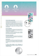 FRANCE 2024 PARIS Olympic & Paralympic Games, Flame, Eiffel Wave,Gender Equality, Postmark Stamp (**) LIMITED - Briefe U. Dokumente
