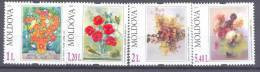 2010. Moldova, Flowers Painting, 4v, Mint/** - Moldawien (Moldau)