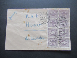 Bizone Am Post 16.5.1946 Deutscher Druck Nr.17 (8) MeF Fernbrief ?! Tagesstempel Menden (Kr Iserlohn) Nach Hemer - Brieven En Documenten