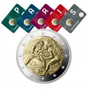 FRANCE 2024 PARIS Olympic & Paralympic Games,Herakles, The Greek Hero,Hercules,2€ Coin Official, 5 PACK SET (**) LIMITED - Commemoratives