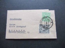 Bizone Am Post 10.1946 MiF Deutscher Druck Nr.16 Und 19 Drucksache Streifband!! Tagesstempel Dortmund Aplerbeck - Brieven En Documenten