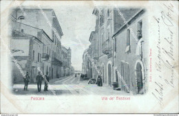 Cl6 Cartolina  Pescara Citta' Via De Bastioni 1903 Abruzzo - Pescara