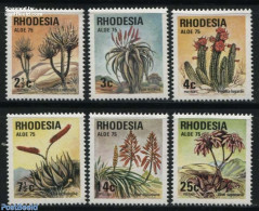 Rhodesia 1975 Desert Flowers 6v, Mint NH, Nature - Cacti - Flowers & Plants - Sukkulenten