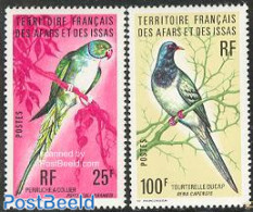 Afars And Issas 1976 Birds 2v, Mint NH, Nature - Birds - Parrots - Nuevos