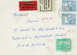Zensur: 1977: DDR Nach Berlin Haftanstalt: Verschlussmarke-Eilboten - Cartas & Documentos