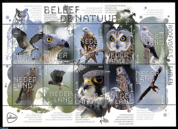 Netherlands 2020 Birds Of Prey 10v M/s S-a, Mint NH, Nature - Birds - Birds Of Prey - Owls - Unused Stamps