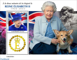 Djibouti 2022 In Memory To Her Majesty Elizabeth II, Mint NH, History - Nature - Kings & Queens (Royalty) - Dogs - Königshäuser, Adel