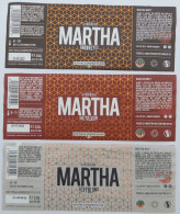 Bier Etiket (3o3), étiquette De Bière, Beer Label, Martha Brouwerij The Brew Society - Birra