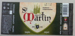 Bier Etiket (3o6c), étiquette De Bière, Beer Label, Saint Martin Tripel Brouwerij De Brunehaut - Birra