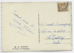 FRANCE PAIX 45C SEUL CARTE 5 MOTS CAUTERETS 1938 PAS AU TARIF - 1932-39 Peace