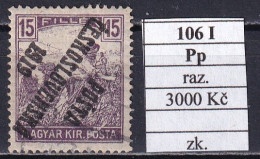 Czechoslovakia Pofis 106 I Pp Used Expertized - Used Stamps