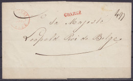 LSC (sans Contenu) Chargée Càd OSTENDE /31 JANV 1842 Adressée Au Roi Léopold Premier Roi Des Belges à BRUXELLES - Rare P - 1830-1849 (Belgica Independiente)