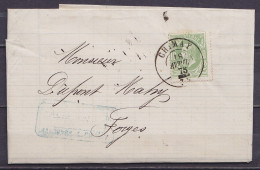 L. Affr. N°30 Càd CHIMAY /18 AVRIL 1875 Pour FORGES - 1869-1883 Léopold II