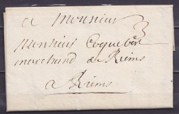 L. Datée Mai 1701 De MARIEMBOURG Pour REIMS - Port "3" - 1621-1713 (Spanische Niederlande)