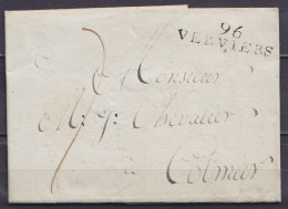 L. Datée 7 Mai 1802 De VERVIERS Pour COLMAR - Griffe "96/ VERVIERS" - 1794-1814 (Periodo Francese)