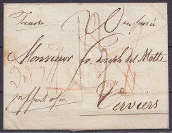 LSC (sans Contenu) Datée 18 Décembre 1817 De TRIESTE Pour Et Refusée à VERVIERS - Man. "Trieste", "perffort A/m" (Francf - 1815-1830 (Periodo Holandes)