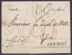 LSC (sans Contenu) Datée 18 Décembre 1817 De TRIESTE Pour Et Refusée à VERVIERS - Man. "Trieste", "perffort A/m" (Francf - 1815-1830 (Dutch Period)