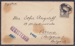 USA - L. Recommandée Affr. 15c Oblit. Ovale "SYRACUSE/N.Y." Pour VARNA Bulgarie (au Dos: Càd "SYRACUSE /MAR 28 1925/ REG - Cartas & Documentos