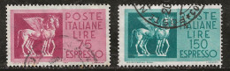 Italie 1958-1966 N°Y.T. ; EX. 43 Et 44 Obl. - Posta Espressa/pneumatica