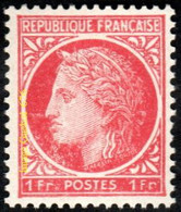 France Cérès De Mazelin N°  676 ** Le 1f Rose-rouge - 1945-47 Cérès De Mazelin