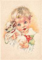 ENFANTS - Dessins D'enfants - Enfant Avec Son Chien - Colorisé - Carte Postale - Kindertekeningen