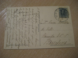 LUGO 1928 To Barcelona Cancel Detalle Del Coro Postcard SPAIN - Lettres & Documents