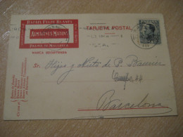 PALMA DE MALLORCA 1951 To Barcelona Cancel Almacenes Matons R. Feliu Blanes Card SPAIN Baleares - Storia Postale