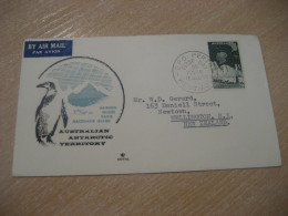 G.P.O. PERTH 1959 To Wellington New Zealand Penguin Air Mail FDC Cancel Cover AAT AUSTRALIAN ANTARCTIC TERRITORY A.A.T. - Lettres & Documents