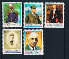 OMAN 5 Timbres GENERAL DE GAULLE Président De La République Française XVI-2 - De Gaulle (General)