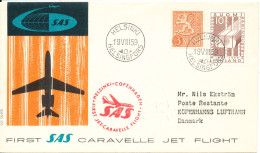 Finland Cover First SAS Caravelle Jet Flight Helsinki - Copenhagen 19-8-1959 - Covers & Documents