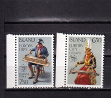 LI03 Iceland 1985 Europa (C.E.P.T.)-European Year Of Music Mint Stamps Selection - Unused Stamps