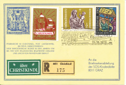 Austria Registered Card Christkindl  24-12-1973 Sent To SOS Kinderdörfer Graz - Covers & Documents