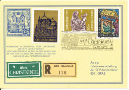 Austria Registered Card Christkindl 24-12-1973 Sent To SOS Kinderdörfer Graz - Briefe U. Dokumente