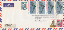 Indonesia Air Mail Cover Sent To USA 30-5-1981 With More Topic Stamps - Indonesia