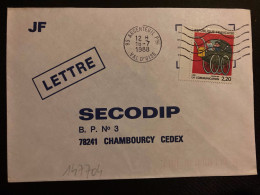 LETTRE TP YT 2513 LA COMMUNICATION LOB 2,20 OBL.MEC.16-7 1988 95 ARGENTEUIL PPAL VAL D'OISE - Briefe U. Dokumente