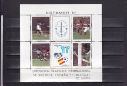 SA04 Argentina 1981 Football Inter Stamp Exhibition ESPAMER '81 Block - Ungebraucht