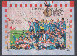 CROATIA 1998 FOOTBALL WORLD CUP S/SHEET AND STAMP - 1998 – Frankrijk