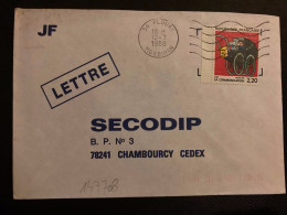 LETTRE TP YT 2513 LA COMMUNICATION LOB 2,20 OBL.MEC.12-7 1988 56 PLOUAY MORBIHAN - Briefe U. Dokumente