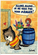 CPSM 10.5 X 15 Illustrateur Barberousse  Une Vie De Chat  "Allons, Allons...je Ne Vais Pasvous Manger" Chat Amoureux - Barberousse