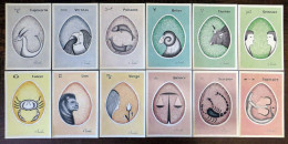 12  CPSM / CPM 10.5 X 15  Les 12 Signes Du Zodiaque Astrologie Horoscope Illustrateur Robert RENARD - Astrologia