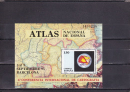 SA04 Spain 1995 International Conference On Cartography Minisheet - Unused Stamps