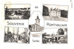 CPSM 72 - PONTVALLAIN - Souvenir De Pontvallain (Sarthe) - Multivues - Pontvallain